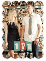 Retro Numbers Save the Date Cards