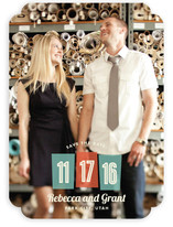 Retro Numbers Save the Date Cards