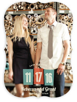 Retro Numbers Save the Date Cards