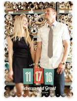Retro Numbers Save the Date Cards