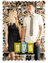 Retro Numbers Save the Date Cards