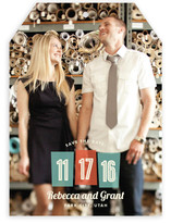 Retro Numbers Save the Date Cards