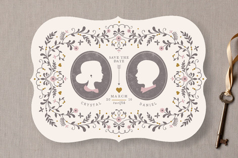Date Silhouette Save the Date Cards