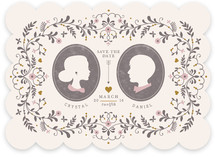 Date Silhouette Save the Date Cards