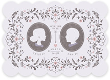 Date Silhouette Save the Date Cards