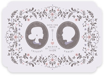 Date Silhouette Save the Date Cards
