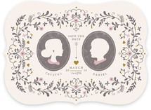 Date Silhouette Save the Date Cards