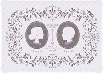 Date Silhouette Save the Date Cards