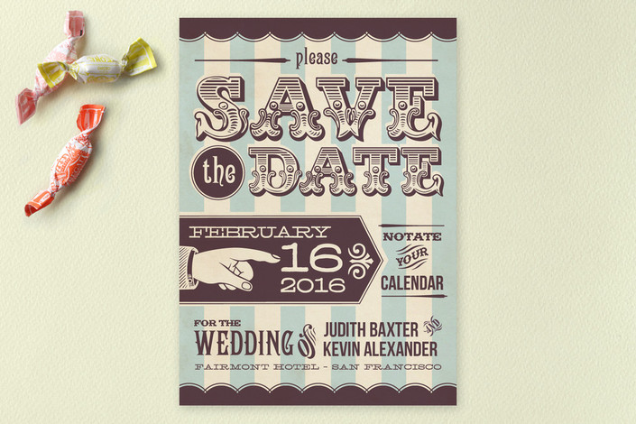 Spun Sugar Save the Date Cards