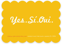 Yes Si Oui Save the Date Cards