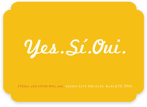 Yes Si Oui Save the Date Cards