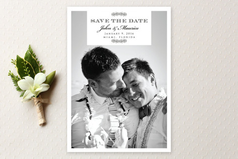 Swirl Deco Save the Date Cards