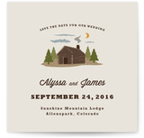 Log Cabin Save the Date Cards
