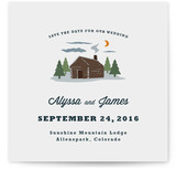 Log Cabin Save the Date Cards