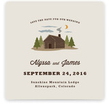 Log Cabin Save the Date Cards