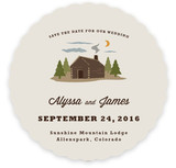 Log Cabin Save the Date Cards