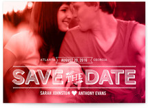 Etched Color Wash Save the Date Cards