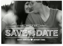 Etched Color Wash Save the Date Cards
