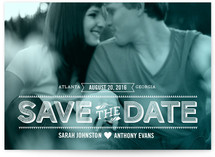 Etched Color Wash Save the Date Cards
