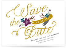 Fanciful Florals Save the Date Cards