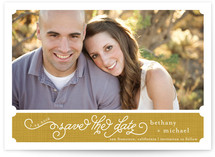 Linen Label Save the Date Cards
