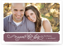 Linen Label Save the Date Cards