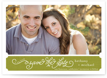 Linen Label Save the Date Cards