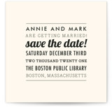 The Square Type Save the Date Cards