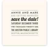 The Square Type Save the Date Cards