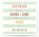 Malibu Stripes Save the Date Cards