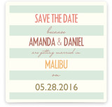 Malibu Stripes Save the Date Cards
