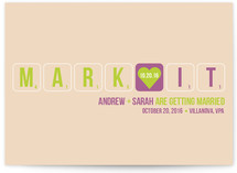 Word Play Save the Date Cards