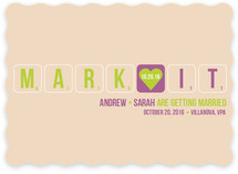 Word Play Save the Date Cards