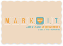 Word Play Save the Date Cards