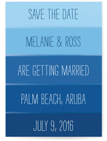 Ocean Blue Save the Date Cards