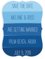 Ocean Blue Save the Date Cards