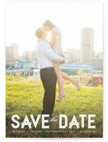 Modern Ribbon Save the Date Cards