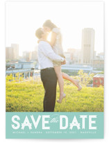 Modern Ribbon Save the Date Cards