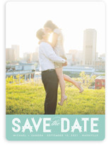 Modern Ribbon Save the Date Cards