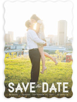 Modern Ribbon Save the Date Cards