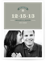 Simple Snowflake Save the Date Cards