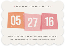 Vintage Blocks Save the Date Cards