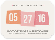 Vintage Blocks Save the Date Cards