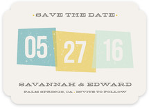 Vintage Blocks Save the Date Cards
