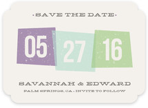 Vintage Blocks Save the Date Cards