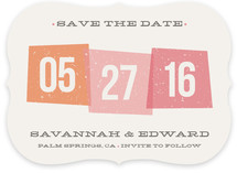 Vintage Blocks Save the Date Cards
