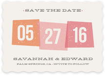 Vintage Blocks Save the Date Cards