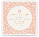 Vintage Floral Save the Date Cards