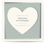 Overlapping Hearts Save the Date Cards