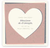 Overlapping Hearts Save the Date Cards